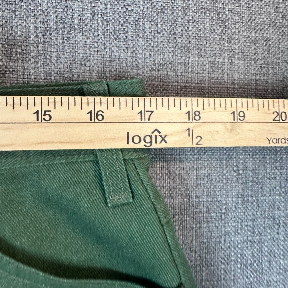 Vintage Green Wide Leg Trousers High Waisted Casual Pants Women's Size 16 - Picture 2 of 6
